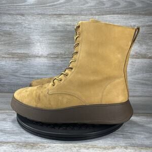 FitFlop Women’s F-Mode Leather Lace-Up Flatform Ankle Boots Size 10